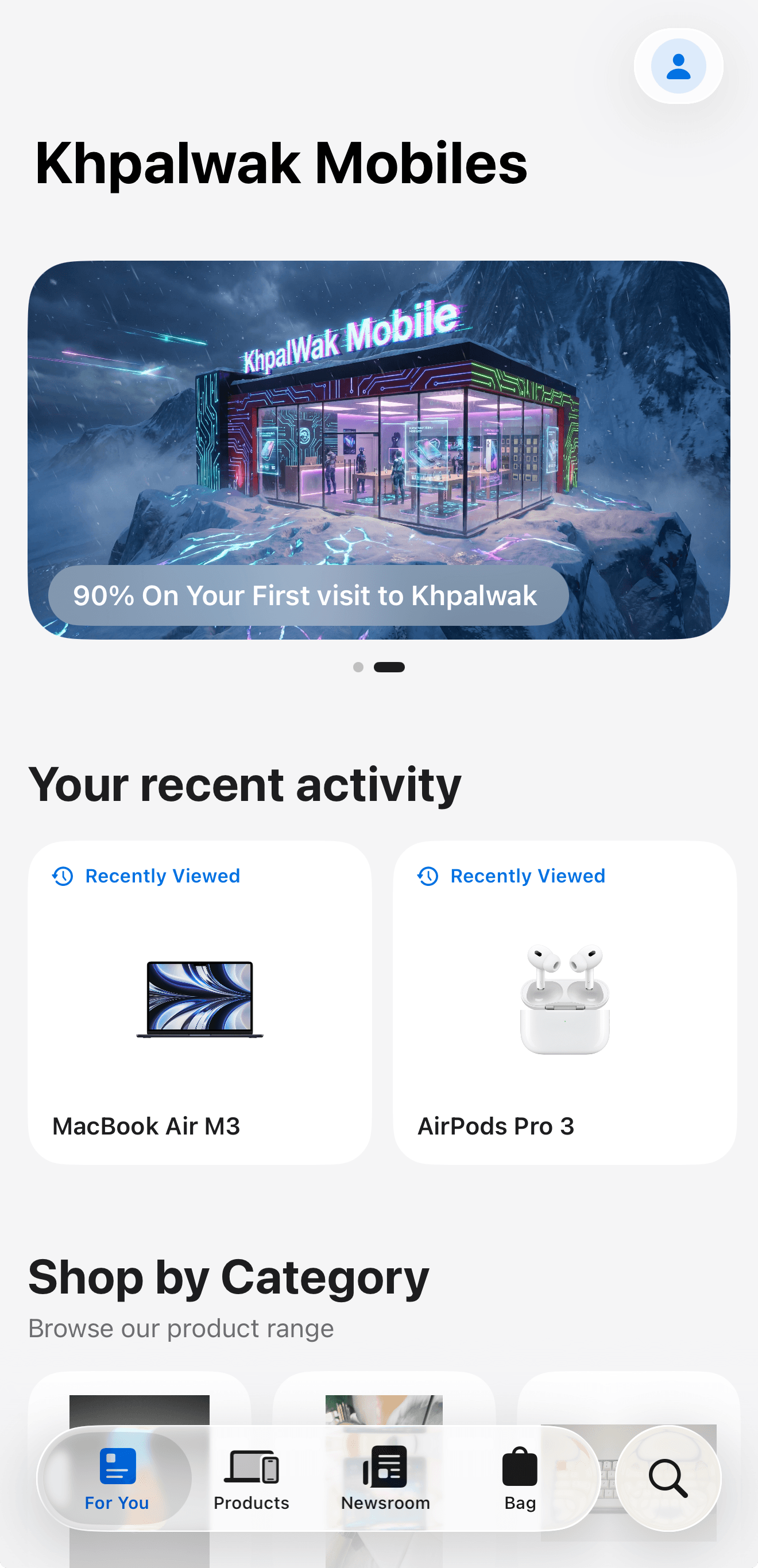 Khpalwak app — For You feed